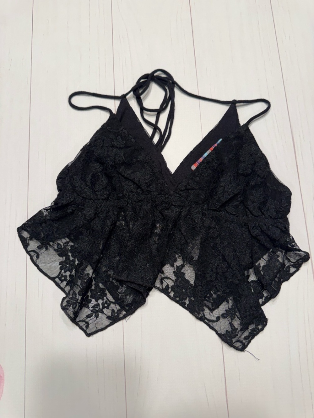 Urban Outfitters Black Lace Babydoll Top Size S